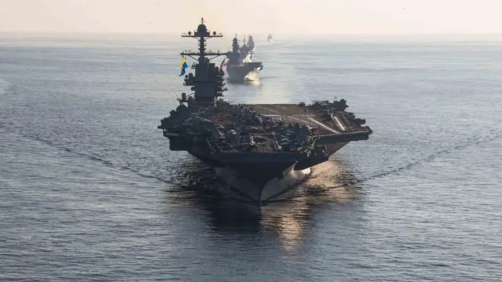 αεροπλανοφόρο USS Ford στα ανοικτά της Βενεζουέλας
