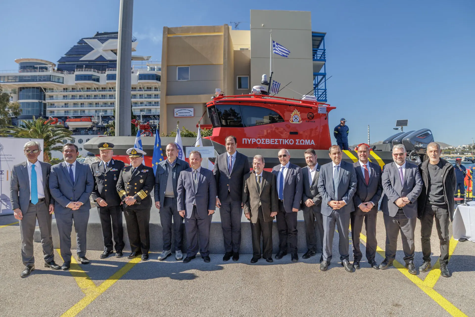 4C5A3885 Παραλαβή νέων πυροσβεστικών ταχύπλοων στον Πειραιά