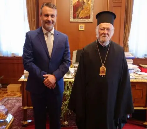 episkepsi se patriarxi επίσκεψη δημάρχου σαλαμίνας στο οικουμενικό πατριαρχείο