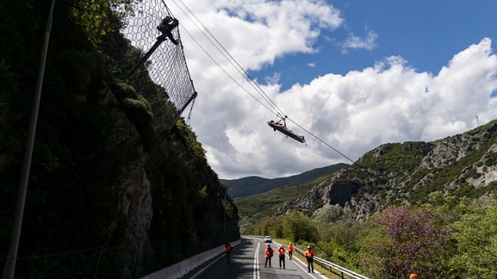 άσκηση διάσωσης εναερίτη Τέμπη ΕΜΑΚ