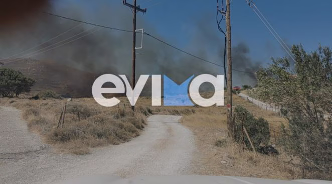 Capture-30 Φωτιά στην Κάρυστο: Ήχησε το 112 για εκκένωση στη Θεατρούπολη - Ισχυρές δυνάμεις στη μάχη της κατάσβεσης